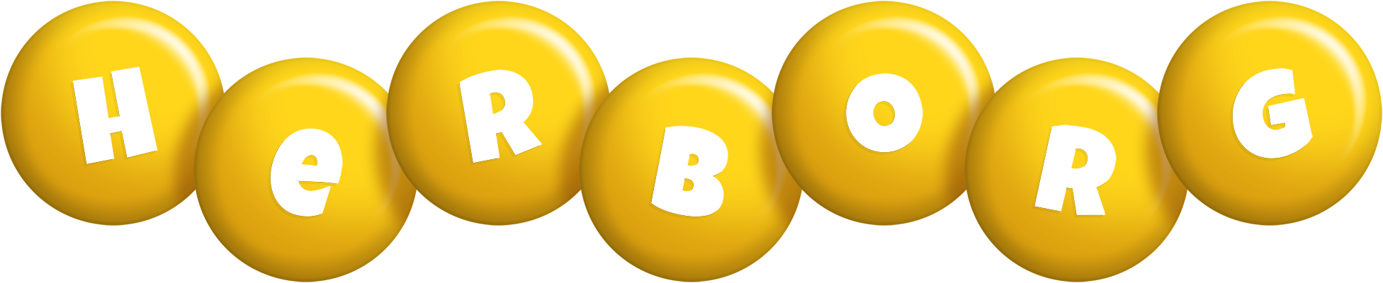 Herborg candy-yellow logo