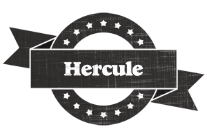 Hercule grunge logo