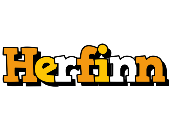 Herfinn cartoon logo