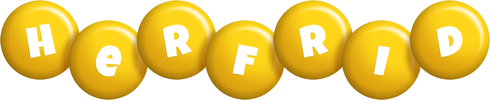 Herfrid candy-yellow logo