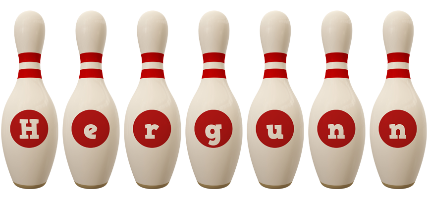 Hergunn bowling-pin logo