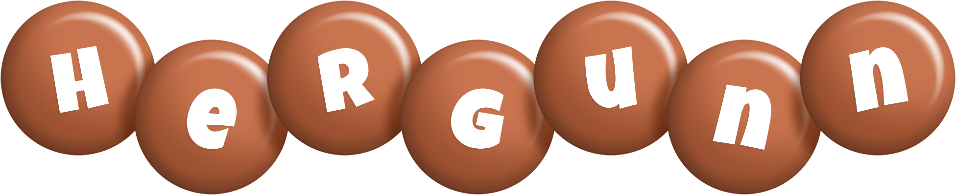 Hergunn candy-brown logo