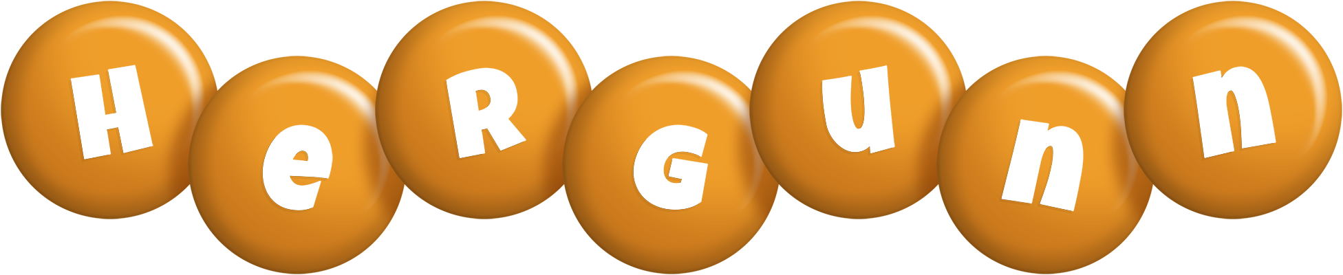Hergunn candy-orange logo