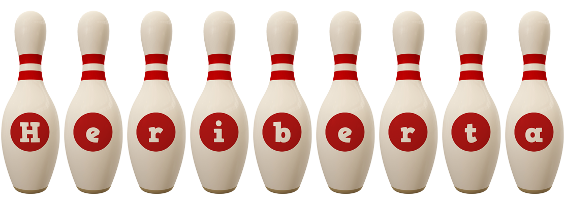 Heriberta bowling-pin logo
