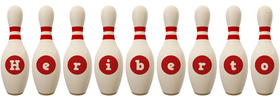 Heriberto bowling-pin logo