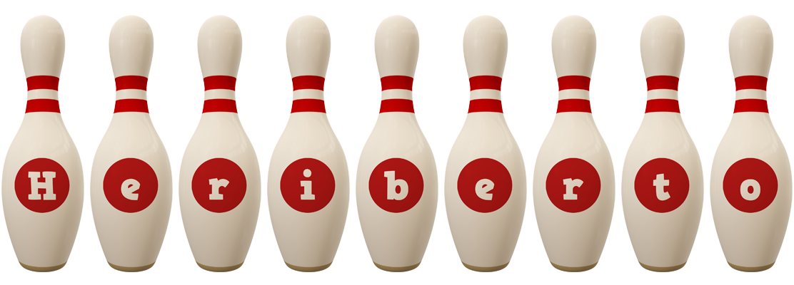 Heriberto bowling-pin logo