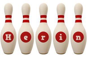 Herin bowling-pin logo