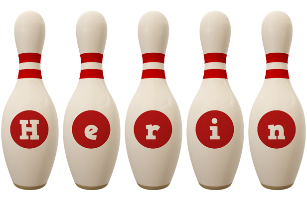 Herin bowling-pin logo