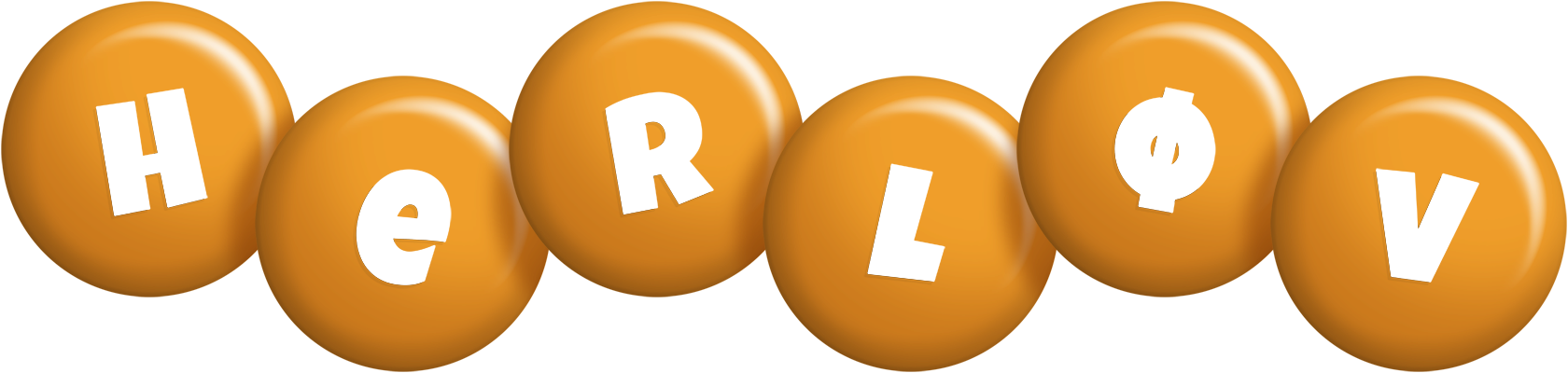 Herløv candy-orange logo
