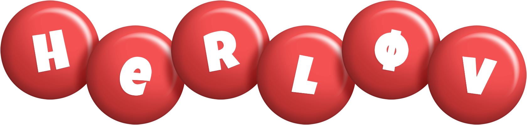 Herløv candy-red logo