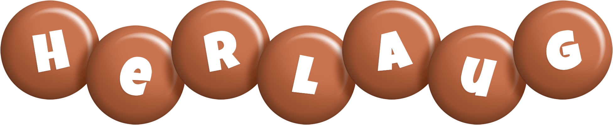Herlaug candy-brown logo