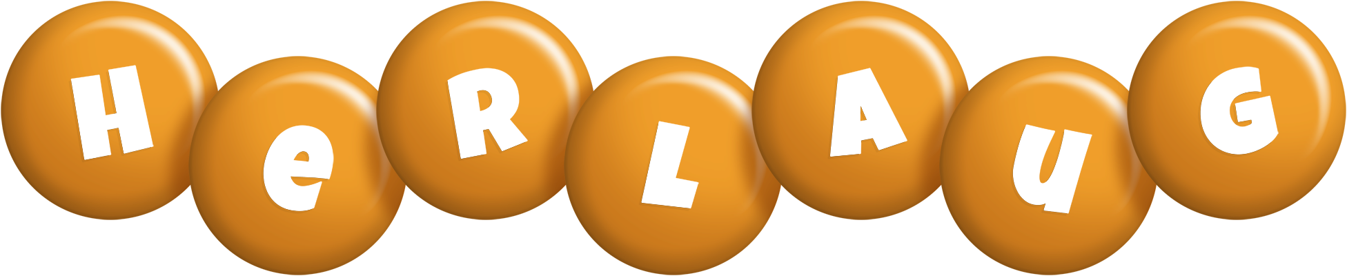Herlaug candy-orange logo