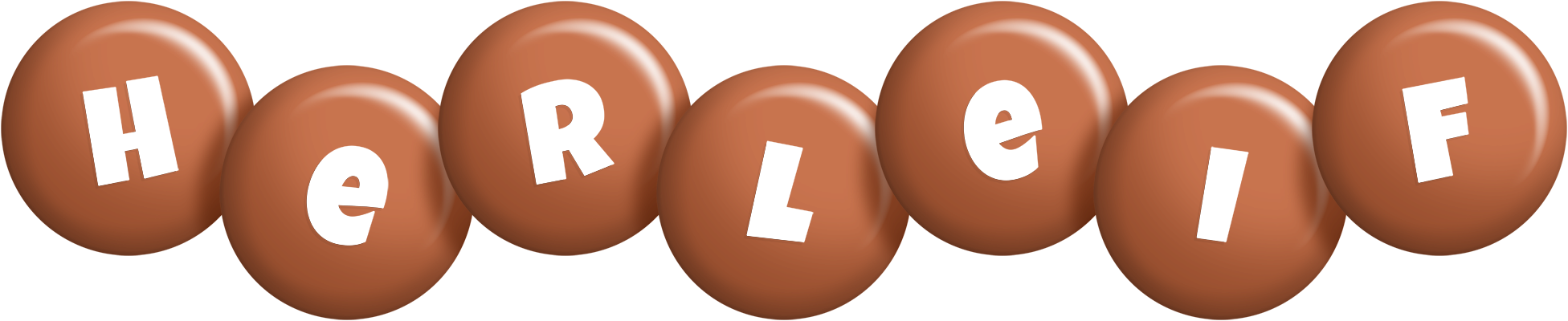 Herleif candy-brown logo