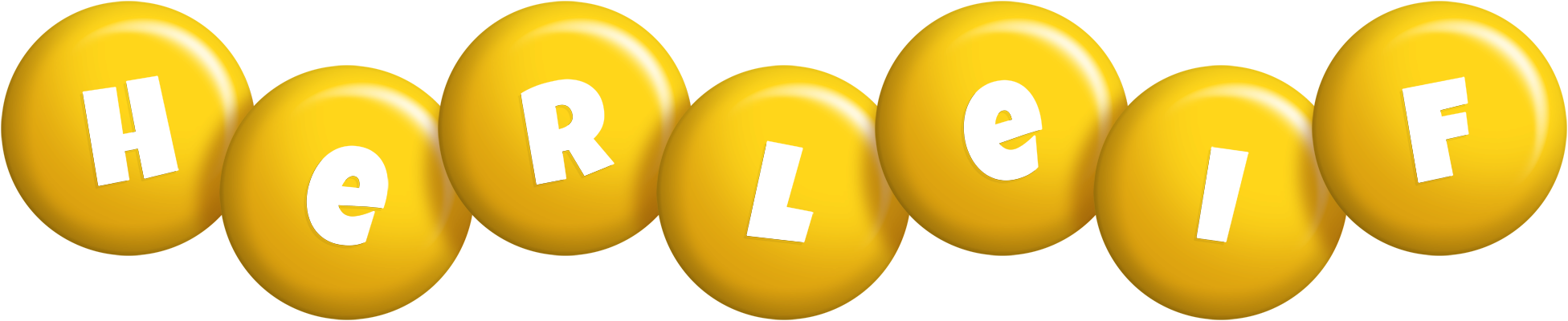 Herleif candy-yellow logo
