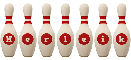 Herleik bowling-pin logo