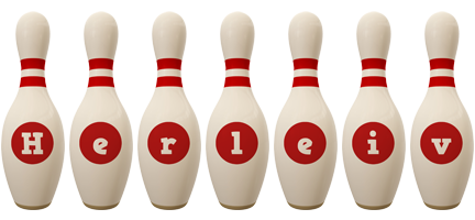 Herleiv bowling-pin logo