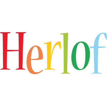 Herlof birthday logo