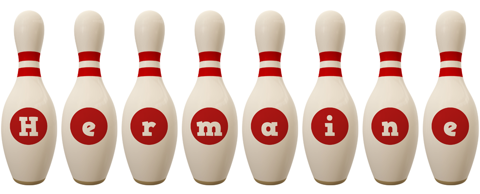 Hermaine bowling-pin logo