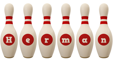 Herman bowling-pin logo