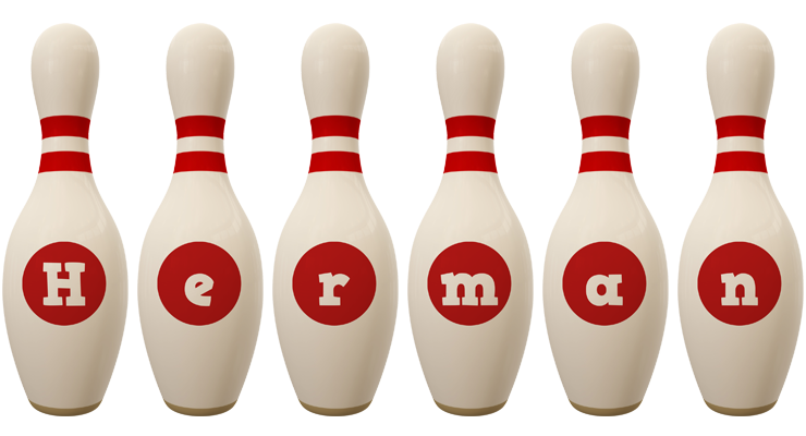 Herman bowling-pin logo