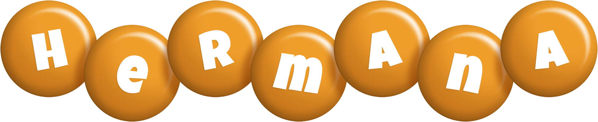 Hermana candy-orange logo