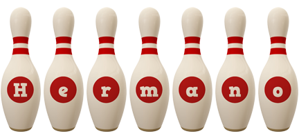 Hermano bowling-pin logo