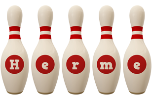 Herme bowling-pin logo