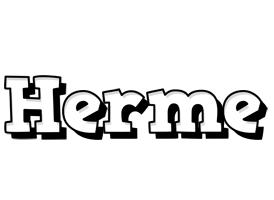 Herme snowing logo