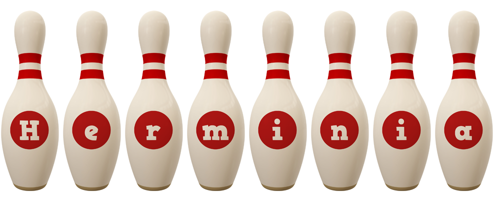 Herminia bowling-pin logo