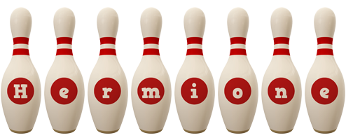 Hermione bowling-pin logo