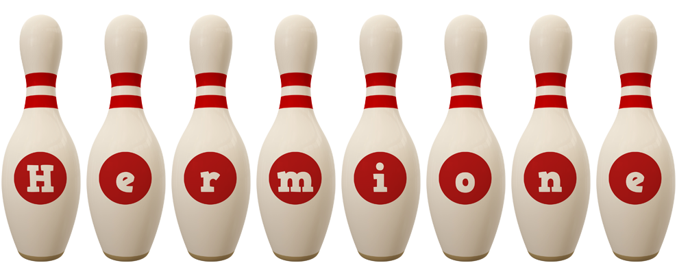 Hermione bowling-pin logo