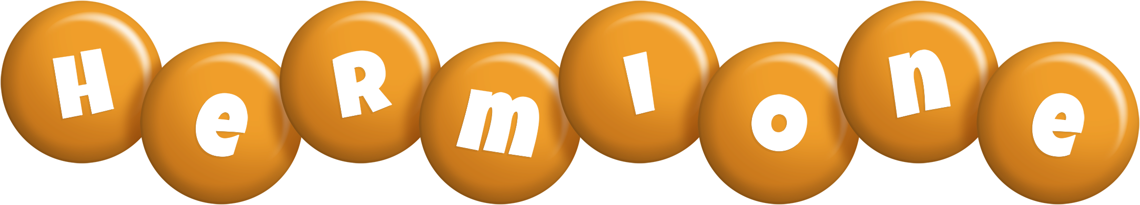 Hermione candy-orange logo