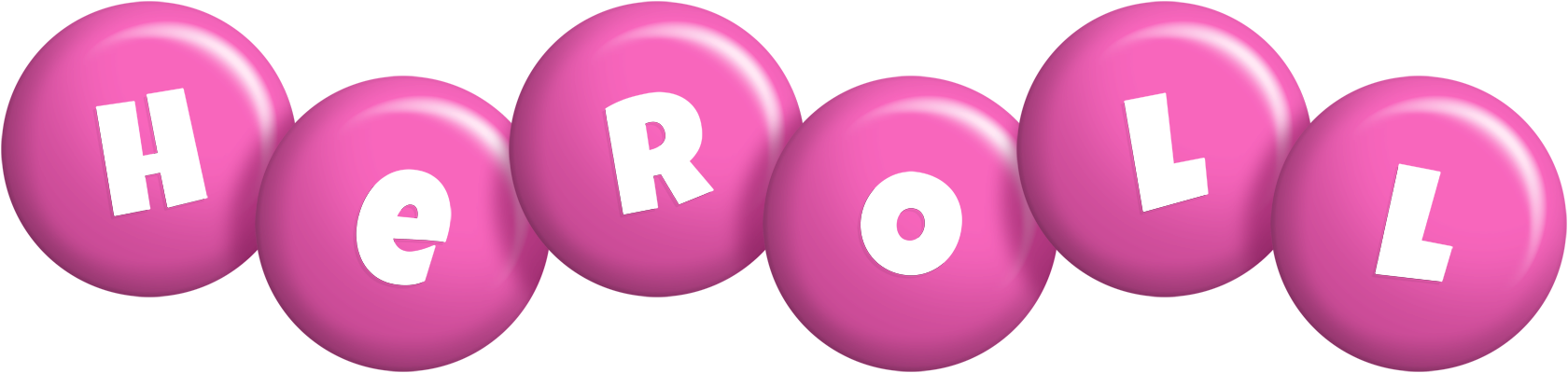 Heroll candy-pink logo