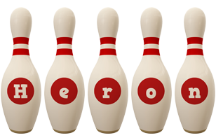 Heron bowling-pin logo