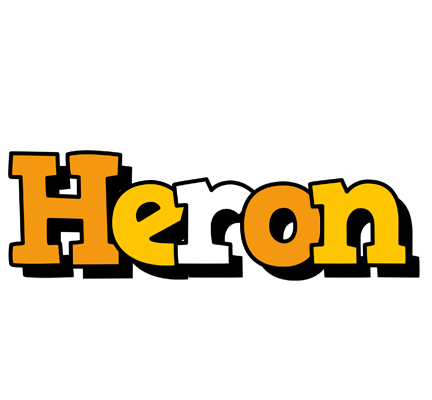Heron cartoon logo