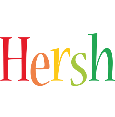 Hersh birthday logo