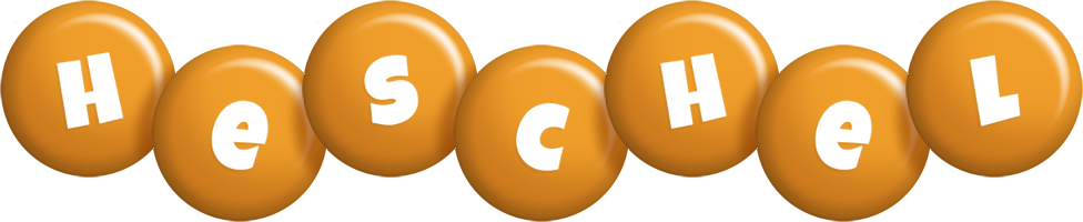 Heschel candy-orange logo