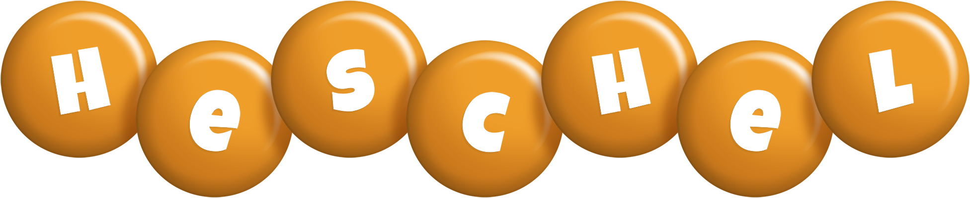 Heschel candy-orange logo