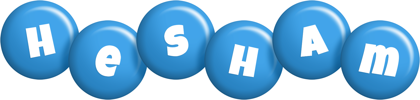 Hesham candy-blue logo
