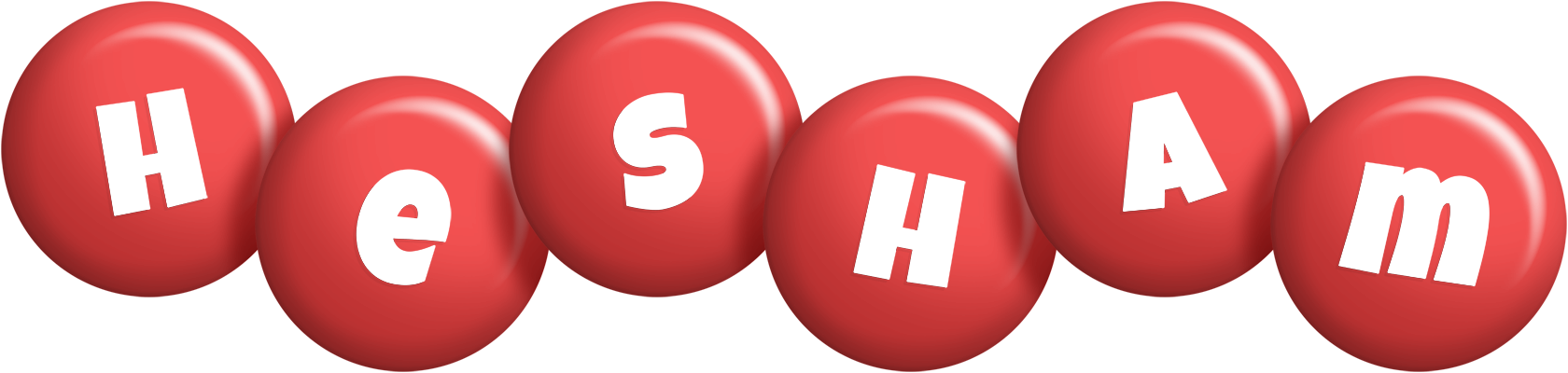 Hesham candy-red logo