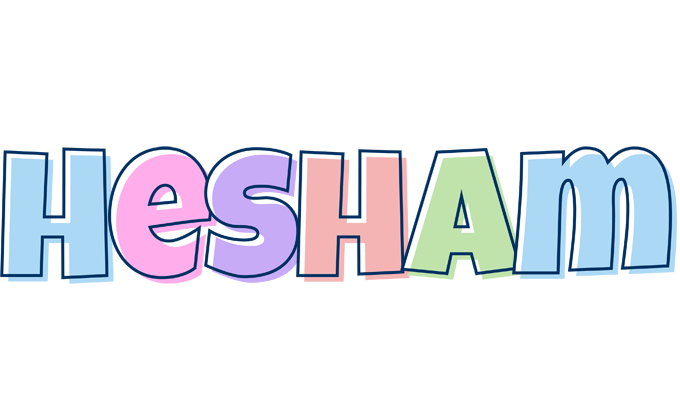 Hesham pastel logo