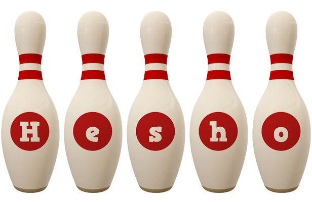 Hesho bowling-pin logo