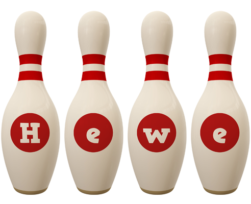 Hewe bowling-pin logo