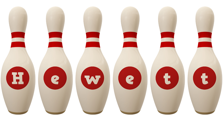 Hewett bowling-pin logo