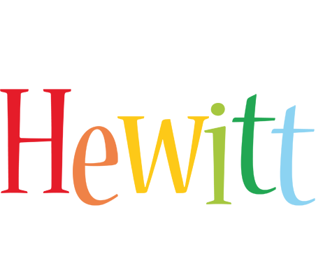 Hewitt birthday logo