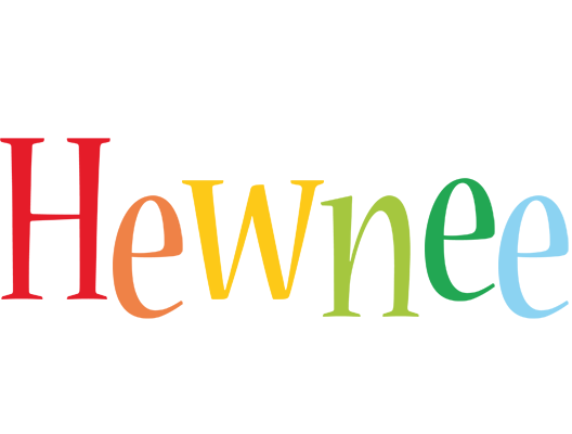 Hewnee birthday logo