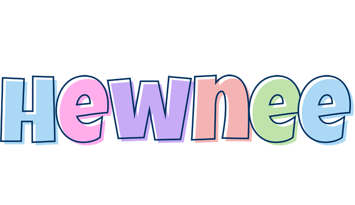 Hewnee pastel logo