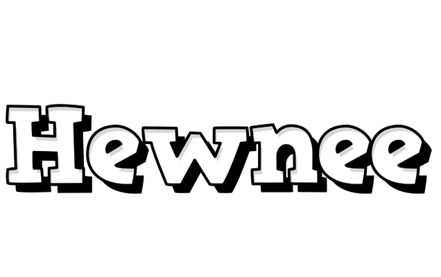 Hewnee snowing logo