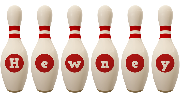 Hewney bowling-pin logo