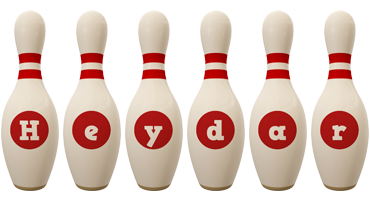 Heydar bowling-pin logo